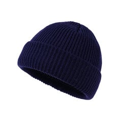 (Laivasto)2024 Miesten Muoti Neulotut hatut Poika Pääkallohattu Miesten Pipo Talvi Retro Brimless Baggy Melon Cap Cuff Docker Fisherman Asusteet hinta ja tiedot | Naisten päähineet | hobbyhall.fi