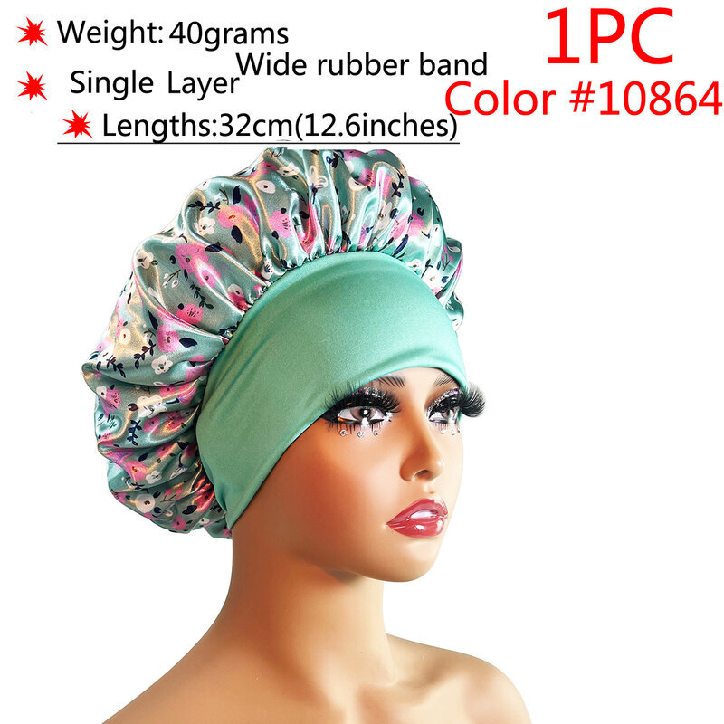 (1kpl väri10864)Silk Hair Bonnet satiini cheveux nuit Yksi kaksikerroksinen silkkihiuslaki naisille Sleeping Adjust Pääsuojus Hattu Kauneustuotteet hinta ja tiedot | Naisten päähineet | hobbyhall.fi