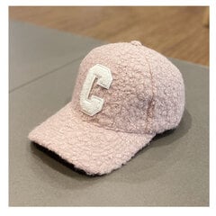 (Adult004)Talvi Naiset Aikuinen Paksu lämmin lampaanvillainen baseball-lippis C-kirjain Urheiluhattu Gorros hinta ja tiedot | Naisten päähineet | hobbyhall.fi