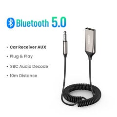 Bluetooth Aux -sovitin Langaton auton Bluetooth-vastaanotin USB-3,5 mm:n liittimeen Audio Music Mic Handsfree adapteri auton kaiuttimelle hinta ja tiedot | USB-sovittimet äänentoistoon | hobbyhall.fi