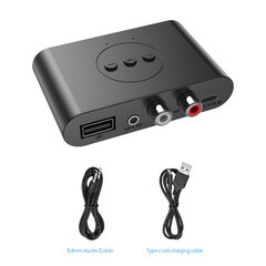 Auton Bluetooth 5.0 Audiovastaanotin 3D Stereo Musiikki Langaton Adapteri TF Card R/L RCA 3.5mm AUX Liitin langalliselle kaiuttimelle/kuulokkeelle hinta ja tiedot | USB-sovittimet äänentoistoon | hobbyhall.fi