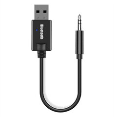 Langaton KEBIDU Bluetooth 5.1 -vastaanotinsovitin Autokaiutin 3,5 mm Jack Aux Audio Music Dongle auton Bluetooth-lähettimelle hinta ja tiedot | USB-sovittimet äänentoistoon | hobbyhall.fi