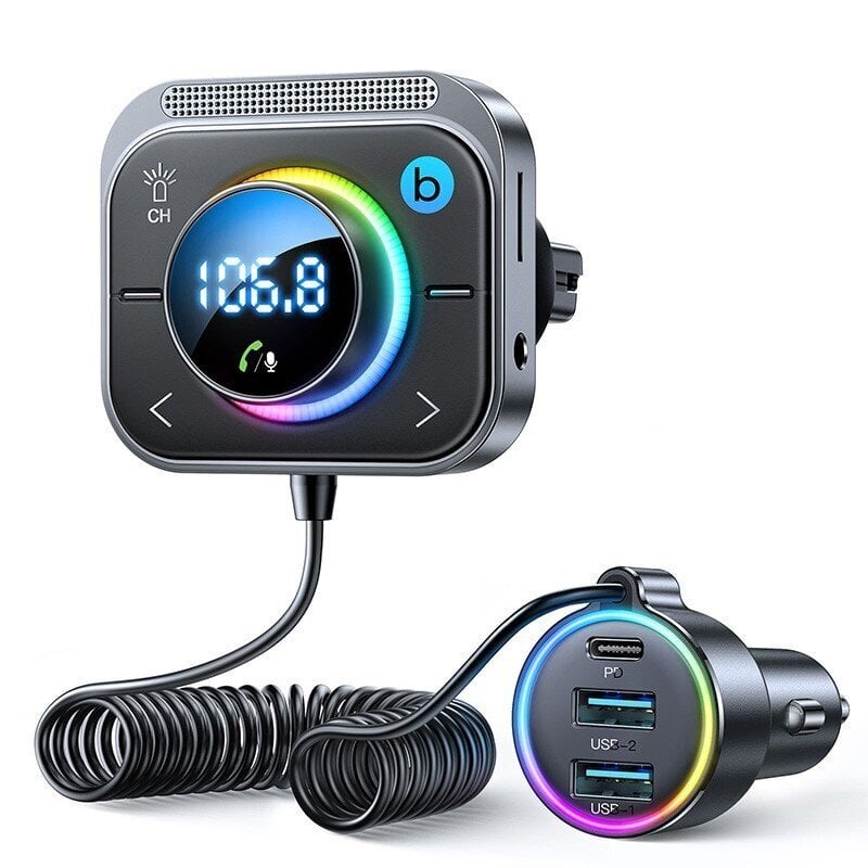 Bluetooth 5.3 FM Transmitt Bluetooth-autosovitin autolaturi PD&QC 3.0 FM Bluetooth-autolähetinmodulaattori autossa hinta ja tiedot | USB-sovittimet äänentoistoon | hobbyhall.fi