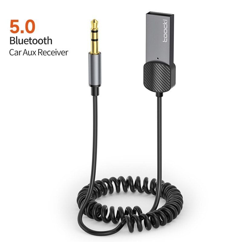 Toocki AUX Bluetooth-autosovittimen Dongle-kaapeli autotabletille Bluetooth-vastaanotin 5 USB - 3,5 mm:n liittimeen kaiutin, musiikkivastaanotin hinta ja tiedot | USB-sovittimet äänentoistoon | hobbyhall.fi