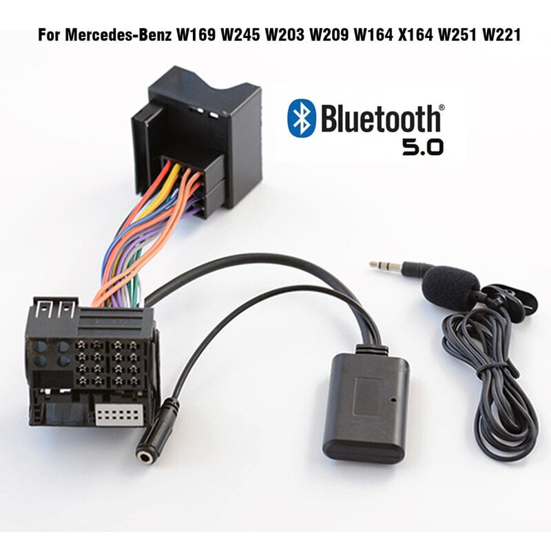 Bluetooth 5.0 Music Audio Adapter mikrofonikaapeli Mercedes-Benz W169 W245 W203 W209 W164 X164 W251 W221 R230 CD20 30 hinta ja tiedot | USB-sovittimet äänentoistoon | hobbyhall.fi