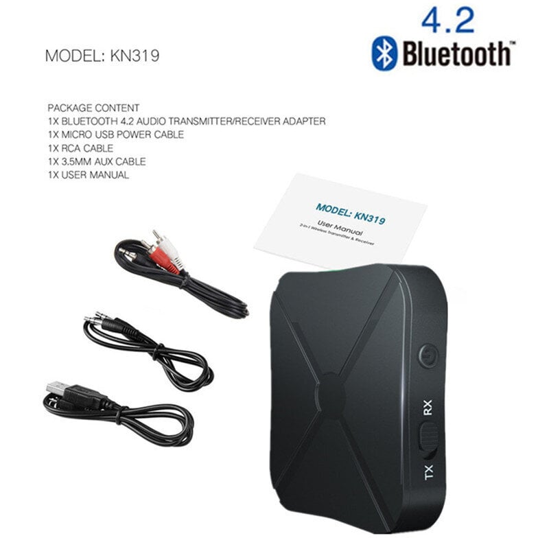 PzzPss Bluetooth 5.0 4.2 vastaanotin ja lähetin Audio Musiikki Stereo Langaton sovitin RCA 3.5MM AUX-liitäntä kaiutintelevisiolle Auto PC hinta ja tiedot | USB-sovittimet äänentoistoon | hobbyhall.fi