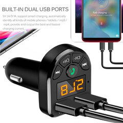 Auton Bluetooth 5.0 MP3-soitin Langaton handsfree-äänivastaanotin Dual USB 3.1A Pikalaturi FM-lähetin USB Flash-muisti hinta ja tiedot | USB-sovittimet äänentoistoon | hobbyhall.fi