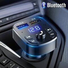 Auton handsfree Bluetooth 5.0 FM-lähetin autosarja MP3-soitin handsfree-kaiutin Audio Coche-sovitin vastaanotin USB-pikalaturi hinta ja tiedot | USB-sovittimet äänentoistoon | hobbyhall.fi