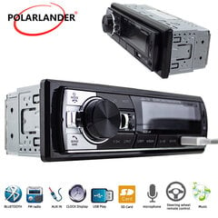 1 Din Autoradio MP3-soitin Stereo Handsfree-puhelut FM Bluetooth ISO-liitäntä USB SD-kortti AUX ohjauspyörän kaukosäätimellä hinta ja tiedot | USB-sovittimet äänentoistoon | hobbyhall.fi