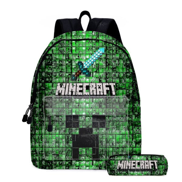 Minecraft Game ympäröivä reppu Suurikapasiteettinen koululaukun reppu hinta ja tiedot | Koulureput ja -laukut | hobbyhall.fi