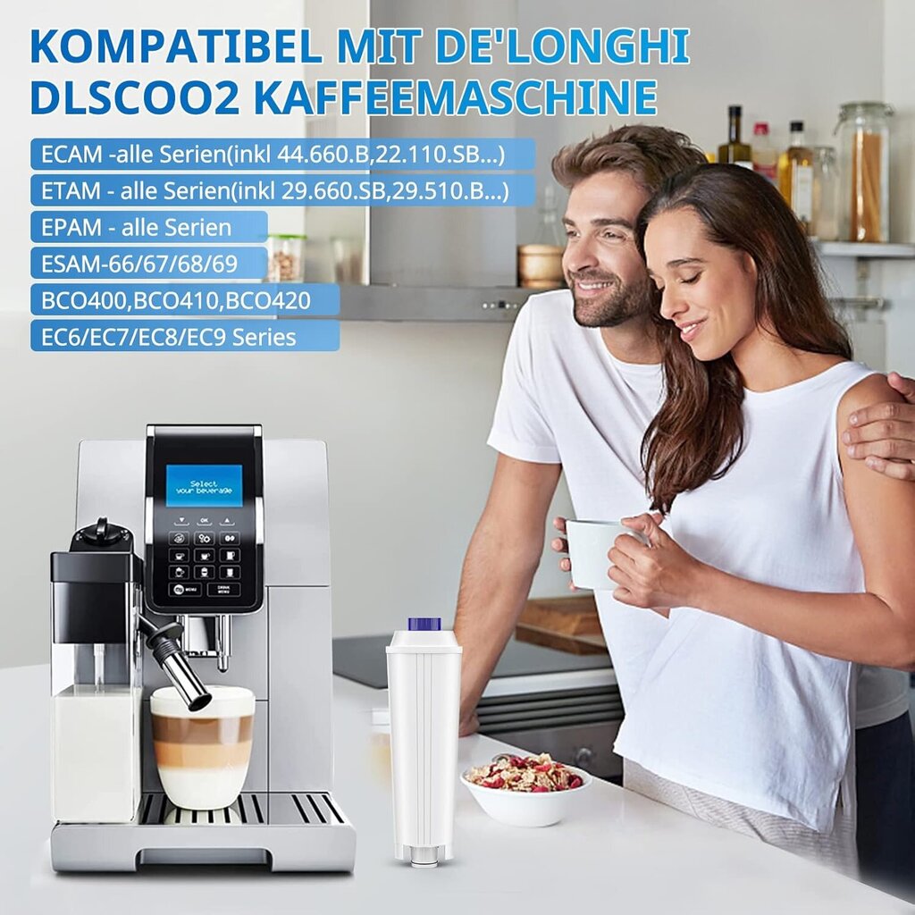 JORAIR Veden suodatin De'Longhi DLSC002 -kahvikoneille, 6 kpl. hinta ja tiedot | Kahvinkeittimen tarvikkeet | hobbyhall.fi