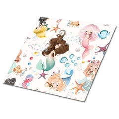 Liima koristeellinen laatta Decormat 30x30cm merenneito lasten kuvio hinta ja tiedot | Lattialaatat | hobbyhall.fi