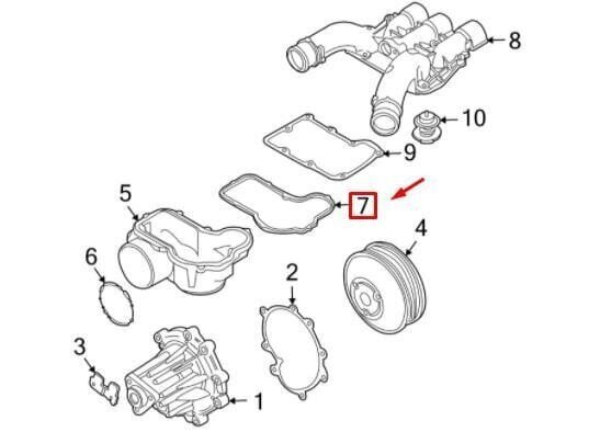 Aito Porsche Cayenne-moottorin vesipumpun tiivisteen tiivisterengas 94810640101 hinta ja tiedot | Lisätarvikkeet autoiluun | hobbyhall.fi