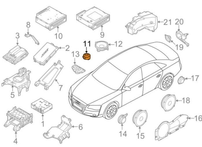 AUDI A6 C7 kojelaudan keskikaiuttimen kaiutin Aito 4G0035397 hinta ja tiedot | Lisätarvikkeet autoiluun | hobbyhall.fi