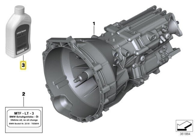 BMW E81 F20 E46 Manuaalinen vaihteisto/vaihteistoöljy MTF LT-3 1L 1-6 Sarja Aito 2339221 hinta ja tiedot | Lisätarvikkeet autoiluun | hobbyhall.fi