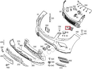 MB M-CLASS W166 Oikea puoli keskellä jäähdyttimen säleikkö Aito A1668850422 hinta ja tiedot | Lisätarvikkeet autoiluun | hobbyhall.fi