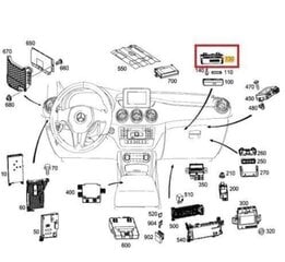 Mercedes A-Class W176 Becker Map Pilot -navigointiteline A1728100011 Aito A1728100011 hinta ja tiedot | Lisätarvikkeet autoiluun | hobbyhall.fi