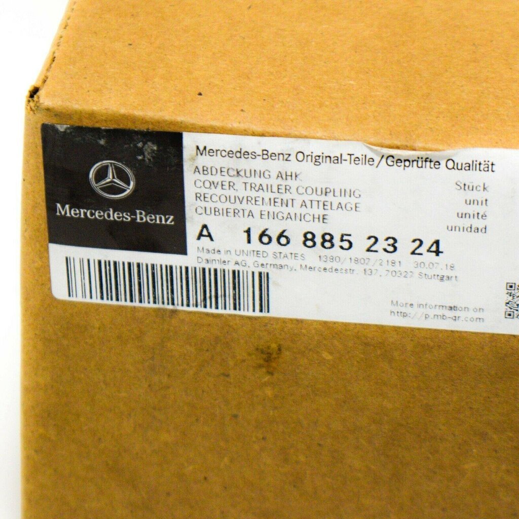 Mercedes-Benz W166 takapuskurin vetokoukun suojus A1668852324 Aito A1668852324 hinta ja tiedot | Lisätarvikkeet autoiluun | hobbyhall.fi