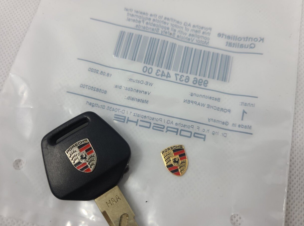 Porsche 911 Cayenne Boxster Boxster Crest Emblem for Remote Key Head Transmitter Genuine (Aito) hinta ja tiedot | Lisätarvikkeet autoiluun | hobbyhall.fi