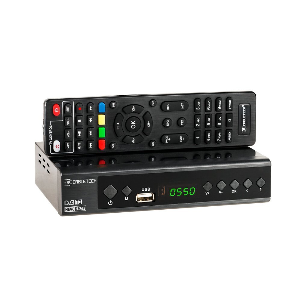 Tuner Cabletech DVB-T/C Hevc H.265 10bit hinta ja tiedot | TV-virittimet | hobbyhall.fi