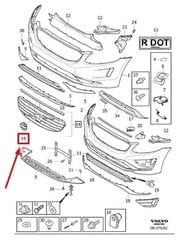 VOLVO XC60 MK1 Etupuskuri R-Design Jäähdyttimen grilli Embleemi Aito 31386506 hinta ja tiedot | Lisätarvikkeet autoiluun | hobbyhall.fi