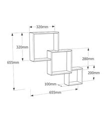 Hyllysarja 3 kpl, harmaa hinta ja tiedot | Varastohyllyt | hobbyhall.fi