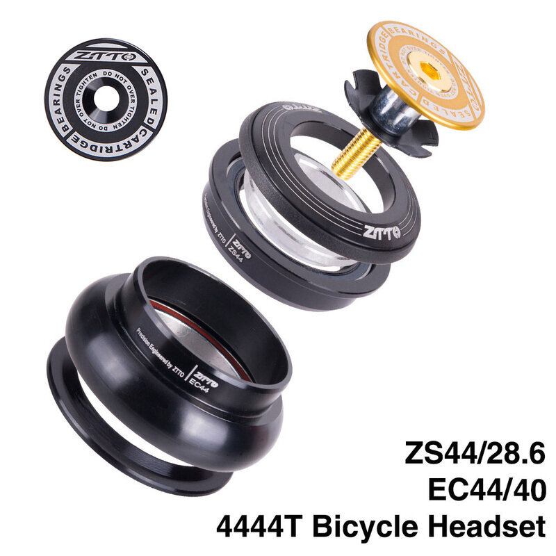 (4444T GOLD) Polkupyörän kuulokemikrofoni 4444T MTB 44mm ZS44 EC44 CNC 1 1/8"-1 1/2" suora putkirunko kartiomaiseen putkihaarukkaan 1.5 Adapter Headset hinta ja tiedot | Naisten päähineet | hobbyhall.fi