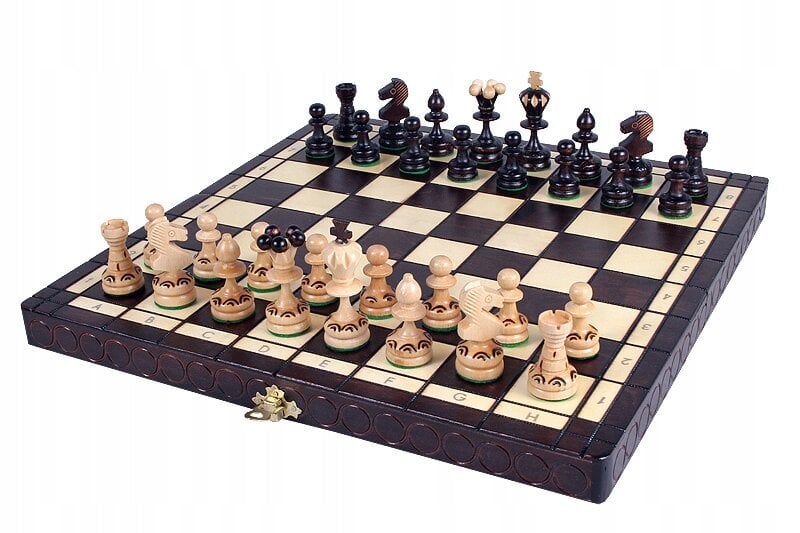 Perinteinen puinen shakki Sunrise Chess & Games Pearl Chess Medium, 36 x 36 cm hinta ja tiedot | Lautapelit ja älypelit | hobbyhall.fi