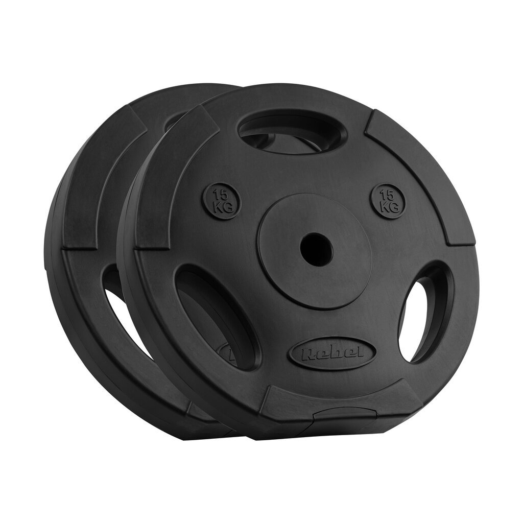 Bitumikiekot Rebel Active 2x15kg, 31mm reikä, kahvoilla hinta ja tiedot | Muut urheiluvälineet | hobbyhall.fi