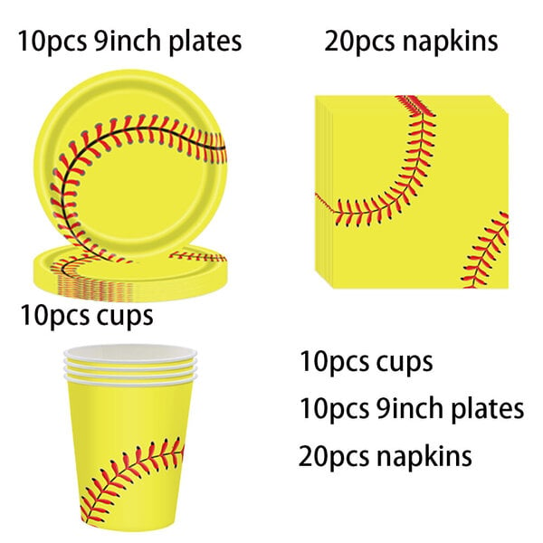 Baseball jalkapallo koripallo rugby kaikki urheilulajit Sisustus Juhlien suosikit Lapset Lapset Syntymäpäiväjuhlatarvikkeet Astiasetit