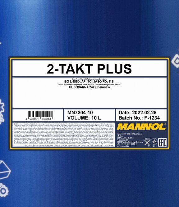 Mannol 2-Takt Plus, 1L hinta ja tiedot | Voiteluöljyt ja -nesteet | hobbyhall.fi