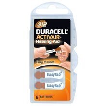 Paristot Duracell Hearing 312 (A312), 6 kpl hinta ja tiedot | Paristot | hobbyhall.fi