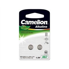 -Camelion Alkaline Button Celles 1,5V, AG7 / LR57 / LR926 / 395, 2 kpl. hinta ja tiedot | Paristot | hobbyhall.fi