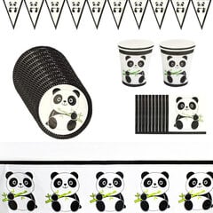 51kpl/erä Lovely Panda Teemabanneri Hyvää syntymäpäivää Liput Lautasliinat Lautaset Kupit Banneri Koriste pöytäliinatarvikkeet hinta ja tiedot | Hauskat juhlapelit ja -tuotteet | hobbyhall.fi