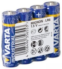 VARTA INDUSTRIAL - LR6/AA (MIGNON) (4006), BULK 4PCS hinta ja tiedot | Paristot | hobbyhall.fi