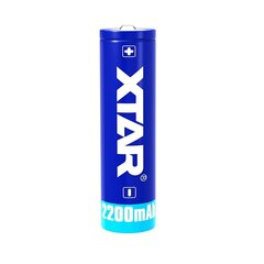 Akku Li-ion 18650, suojattu, 2200 mAh, 3,7 V, XTAR hinta ja tiedot | Paristot | hobbyhall.fi