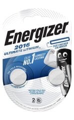 Paristot ENERGIZER CR2016 3V B2 Ultimate Lithium 2kpl. hinta ja tiedot | Paristot | hobbyhall.fi