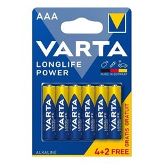 Varta alkaliparistot AAA Longlife Power (6kpl) hinta ja tiedot | Paristot | hobbyhall.fi