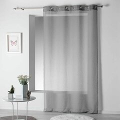 Douceur d'Intérieur Pompom Pupette -verho, harmaa, 140 x 240 cm hinta ja tiedot | Verhot | hobbyhall.fi