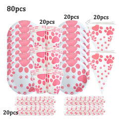 Vaaleanpunainen koiratassu -teema Syntymäpäiväjuhlasisustus Kertakäyttöinen astiasto Kupilautanen Lemmikkikoiran juhlasisustus Vauvan suihkutarvikkeet hinta ja tiedot | Hauskat juhlapelit ja -tuotteet | hobbyhall.fi
