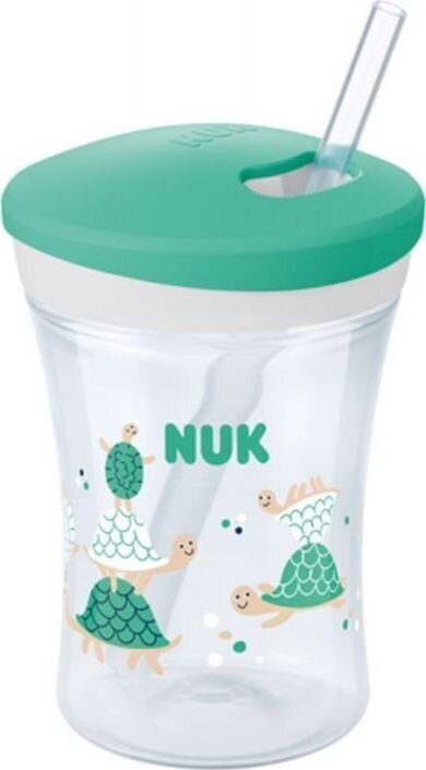 Muki pillillä NUK, vihreä, 12+ kk, 230 ml hinta ja tiedot | Tuttipullot ja tarvikkeet | hobbyhall.fi