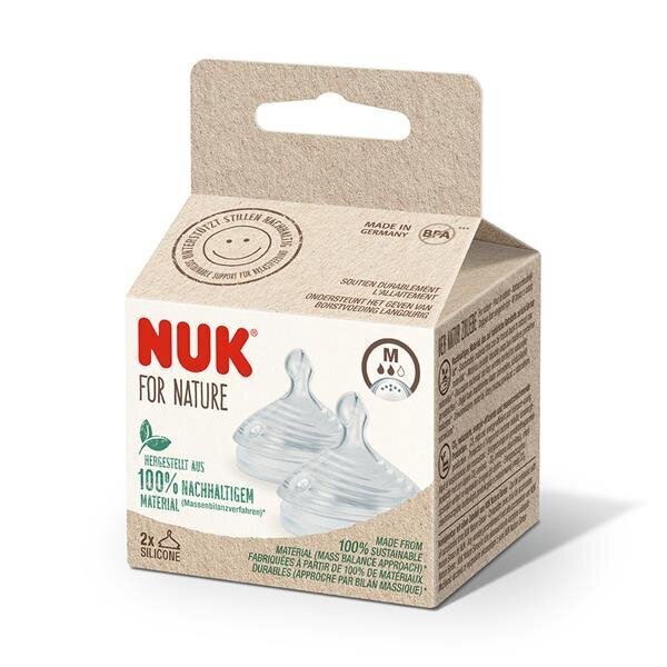 Silikoninen tutti NUK For Nature, M, 2 kpl hinta ja tiedot | Tuttipullot ja tarvikkeet | hobbyhall.fi