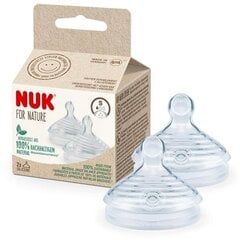 Silikoninen tutti NUK For Nature, S, 2 kpl hinta ja tiedot | Tuttipullot ja tarvikkeet | hobbyhall.fi