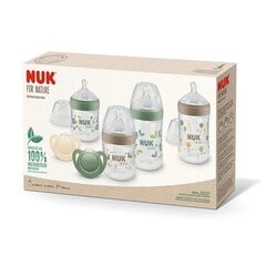 Setti NUK For Nature Perfect Start: pullo, 150 ml, 2 kpl + pullo, 260 ml, 2 kpl + tutti, 0-6 kk, 2 kpl hinta ja tiedot | Tuttipullot ja tarvikkeet | hobbyhall.fi