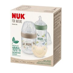 Setti NUK For Nature: pullo, 150 ml + pullo, 260 ml + tutti, 1 kpl hinta ja tiedot | Tuttipullot ja tarvikkeet | hobbyhall.fi