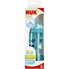 Väriä vaihtava juomapullo NUK Flexi Cup, sininen, 12+ kk, 300 ml hinta ja tiedot | Tuttipullot ja tarvikkeet | hobbyhall.fi