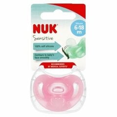 Tutti NUK Sensitive 10736121, vaaleanpunainen, 6-18 kk, 1 kpl hinta ja tiedot | Tutit | hobbyhall.fi