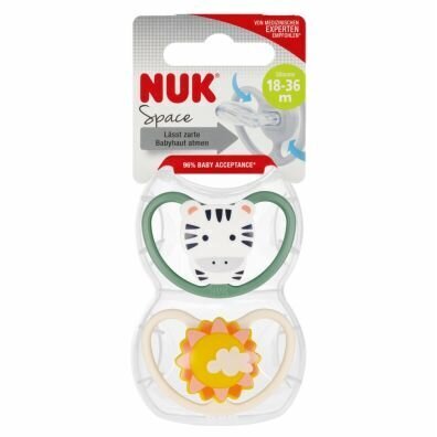 Tutti NUK Space Zebra 10177211, 18-36 kk, 2 kpl hinta ja tiedot | Tutit | hobbyhall.fi