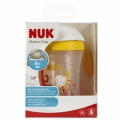 NUK Motion Cup, keltainen, 8+ kk, 230 ml hinta ja tiedot | Tuttipullot ja tarvikkeet | hobbyhall.fi