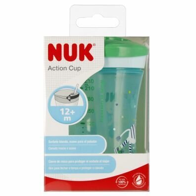 NUK Action Cup, vihreä, 12+ kk, 230 ml hinta ja tiedot | Tuttipullot ja tarvikkeet | hobbyhall.fi